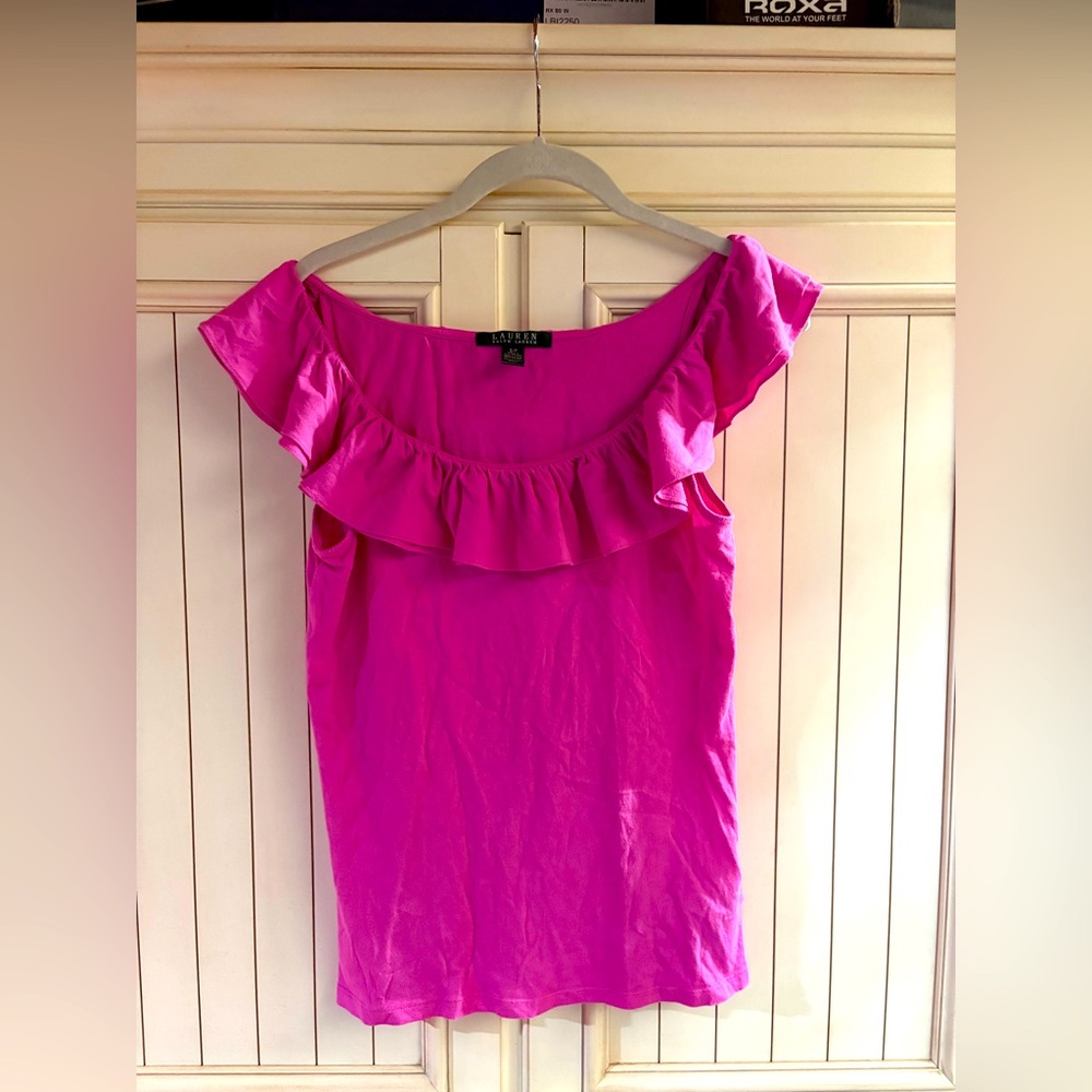 Guess Pink Ruffle Women's Top